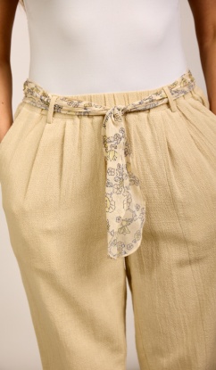 Mudflower Floral Belted Trousers